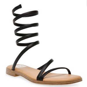 Dolce Vita Black Maralin Ankle Wrap Sandals